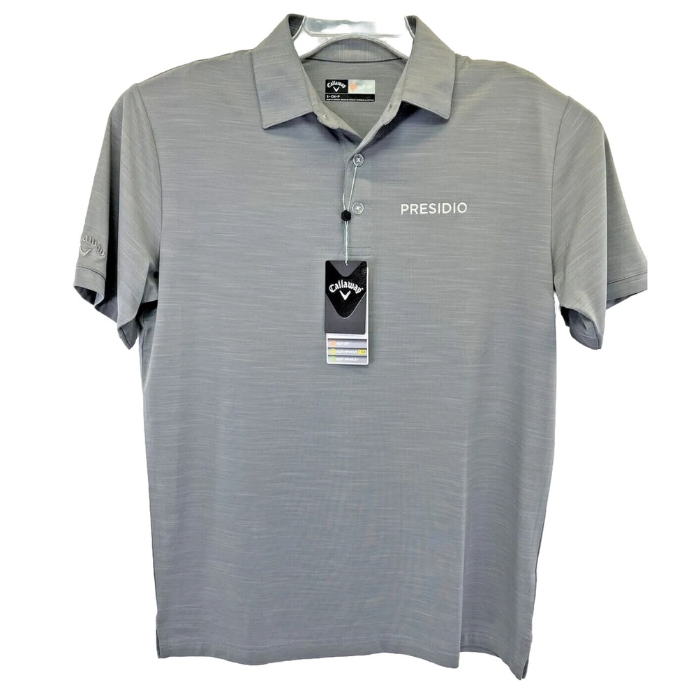 Callaway / Presidio C.C. Mens Sz Small Grey Golf Polo Shirt (C3) NWTs